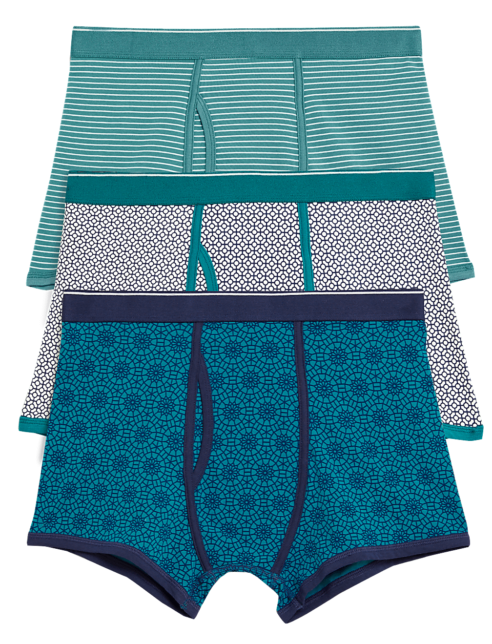 3 Pack Cotton Stretch Cool & Fresh&trade; Trunks