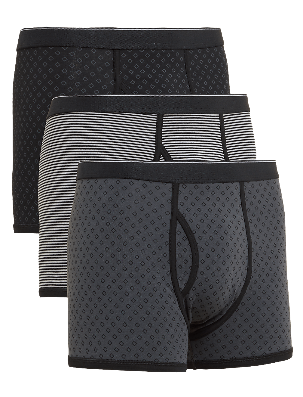 3pk Cotton Stretch Cool & Fresh™ Trunks