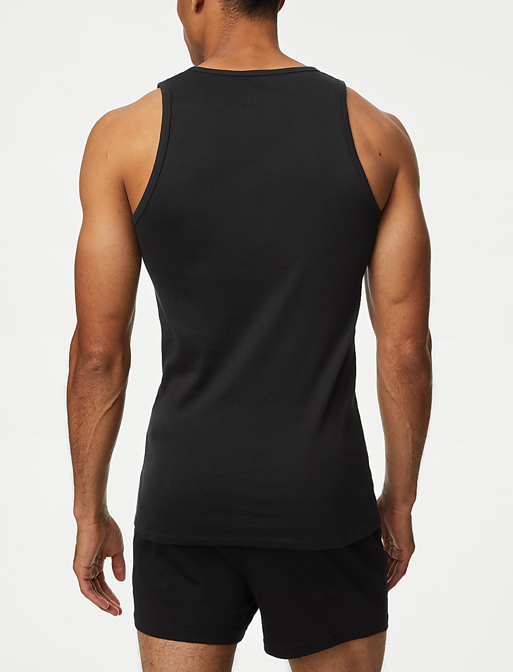 3pk Pure Cotton Sleeveless Vests