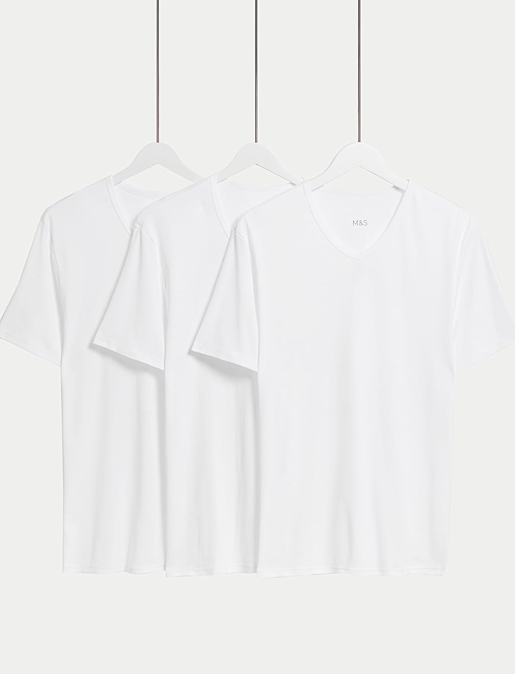 3pk Essential Cotton V-Neck T-Shirt Vests