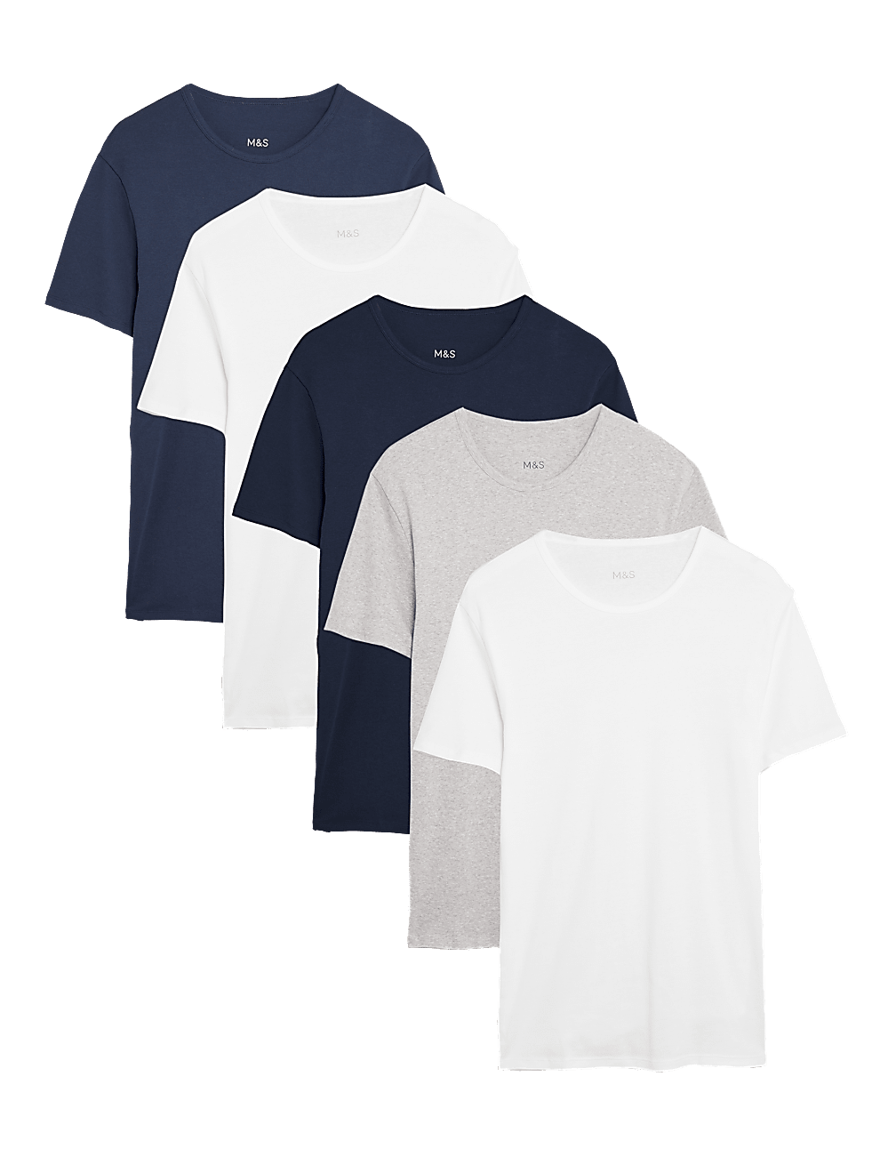 5pk Pure Cotton T-Shirt Vests