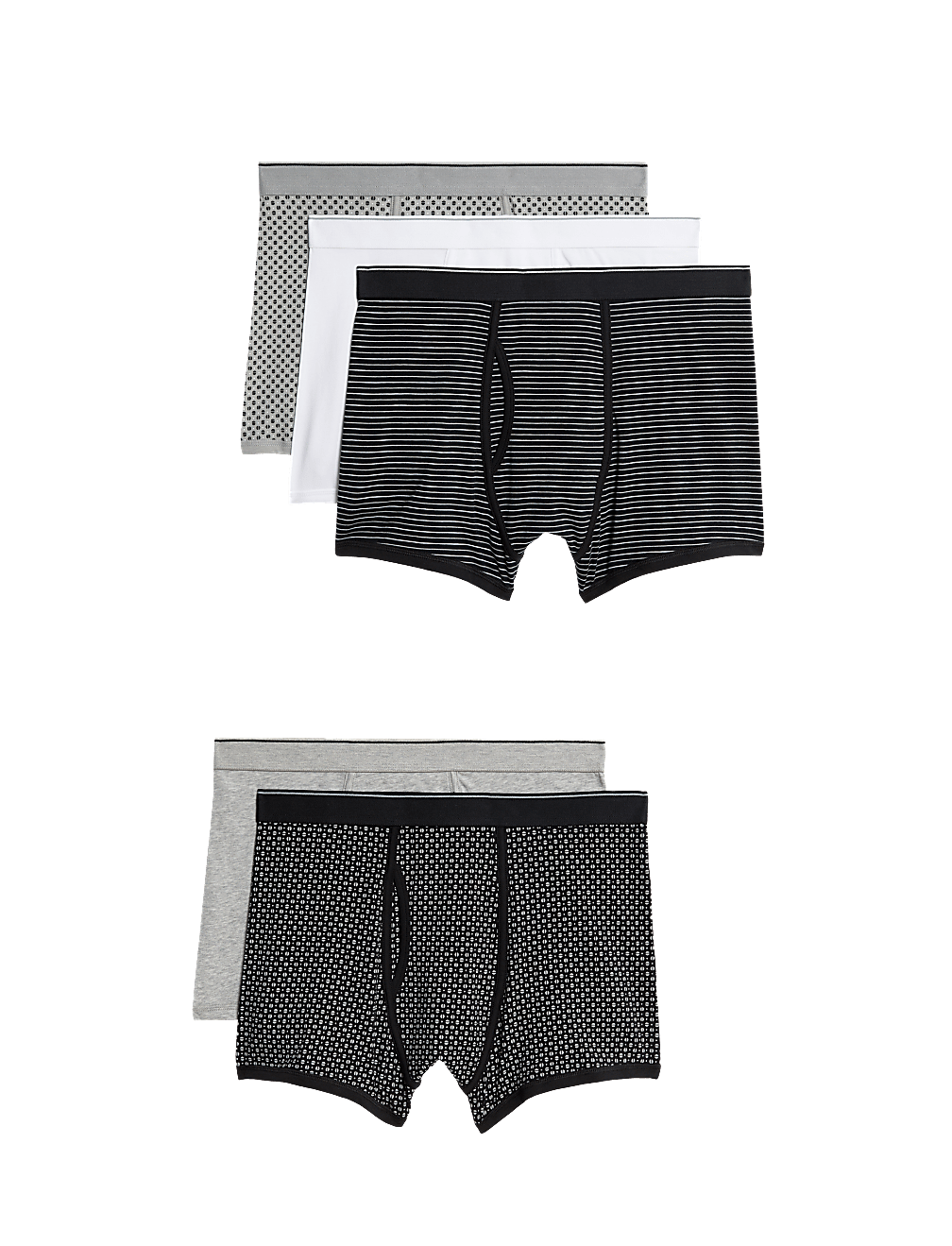 5pk Cotton Stretch Cool & Fresh™ Trunks