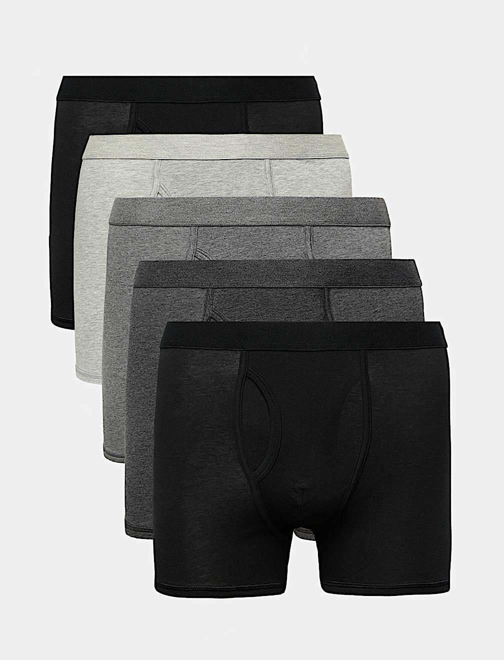 5 Pack Cotton Stretch Cool & Fresh&trade; Marl Trunks