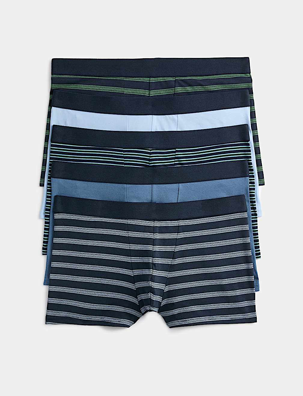 5 Pack Cotton Stretch Striped Hipsters