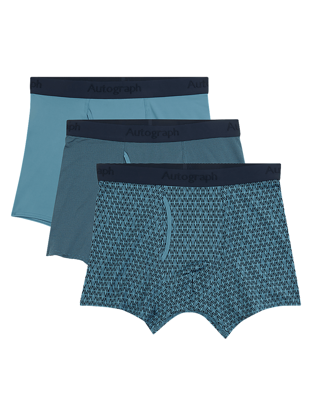 3 Pack Microskin Printed Trunks