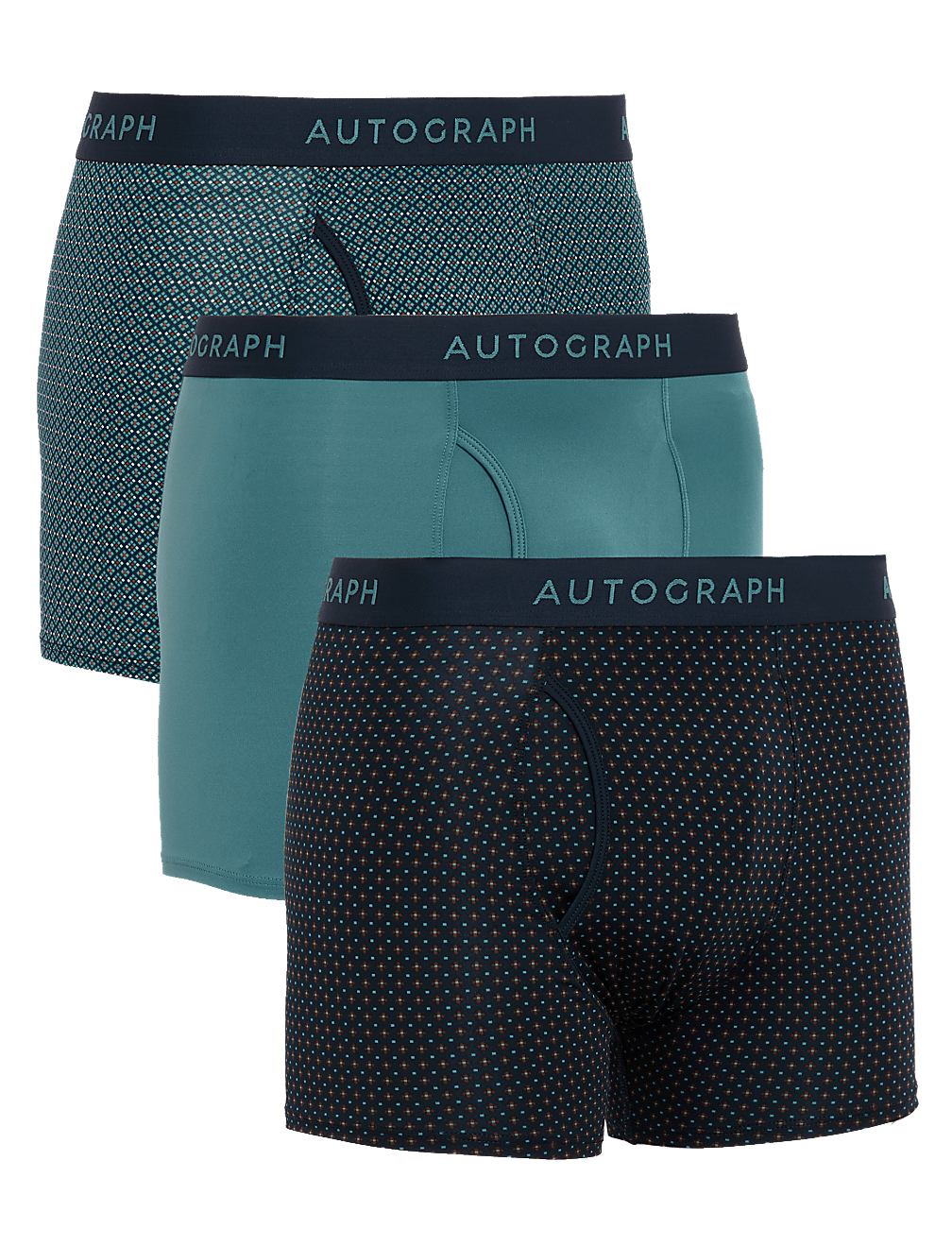 3pk Microskin Assorted Pattern Trunks