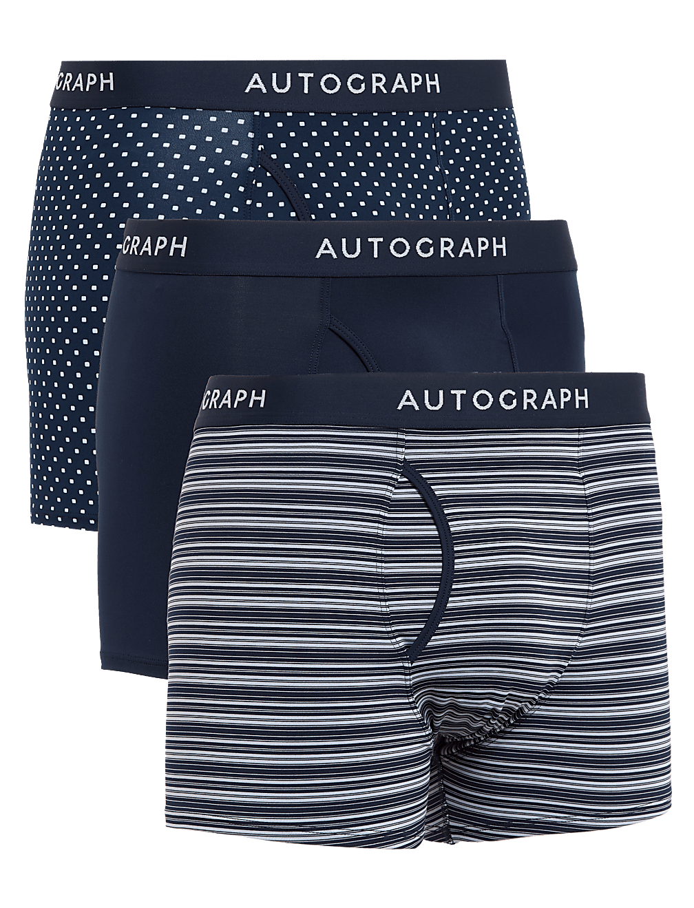3pk Assorted Pattern Trunks