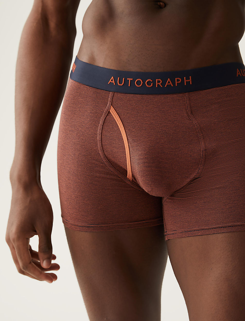3pk Premium Cotton Striped Trunks