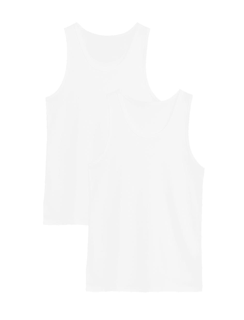 3pk Pure Cotton Sleeveless Vests