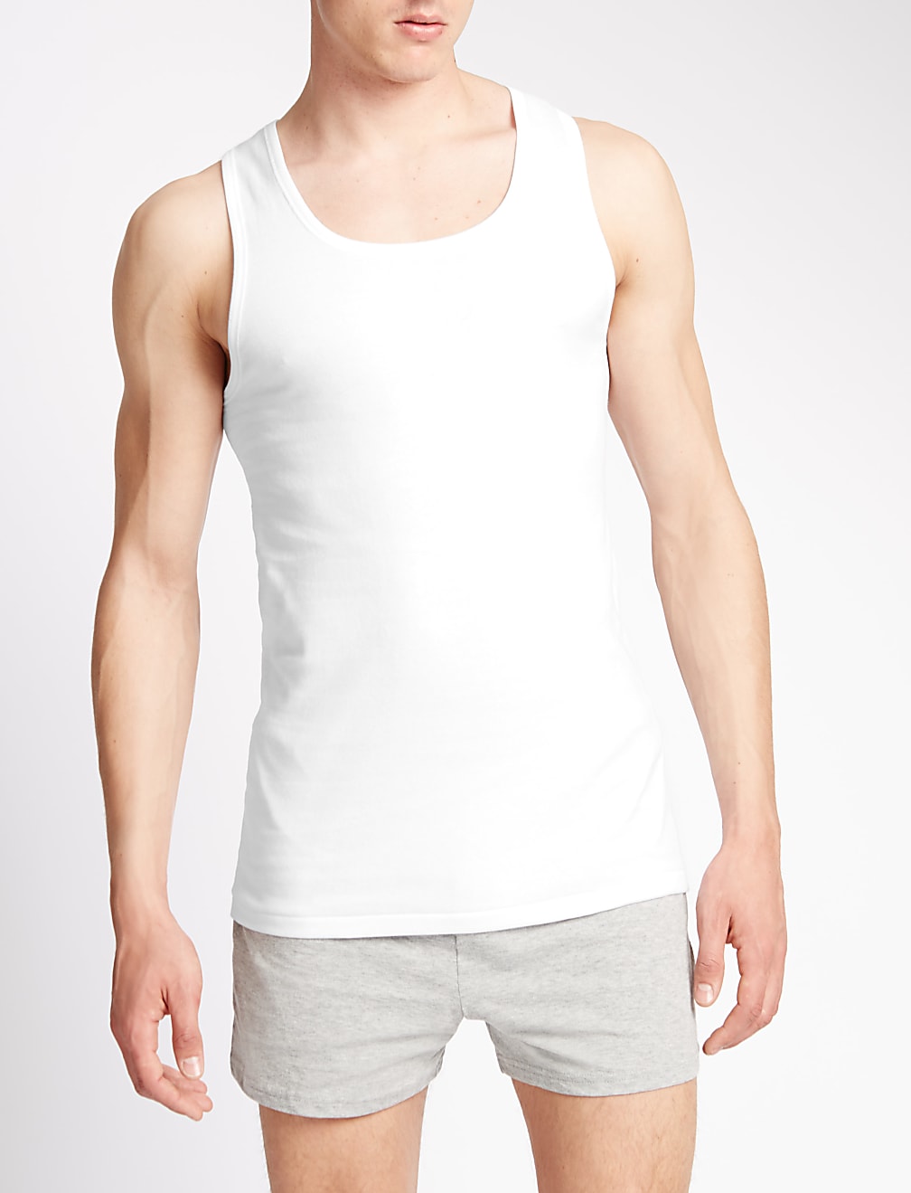2 Pack Pure Cotton Sleeveless Vests