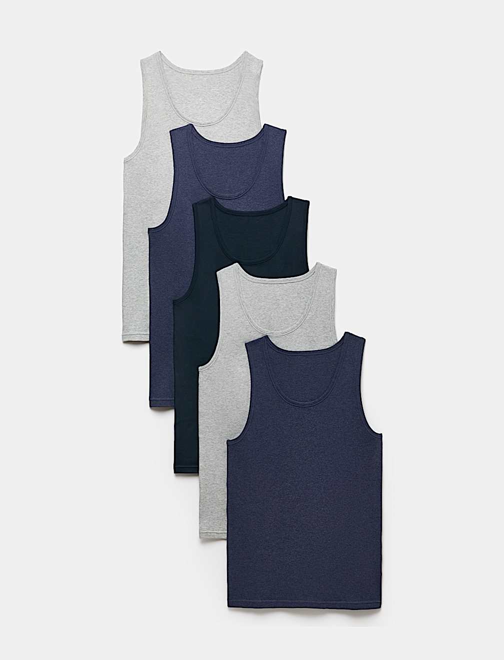 5 Pack Pure Cotton Sleeveless Vests
