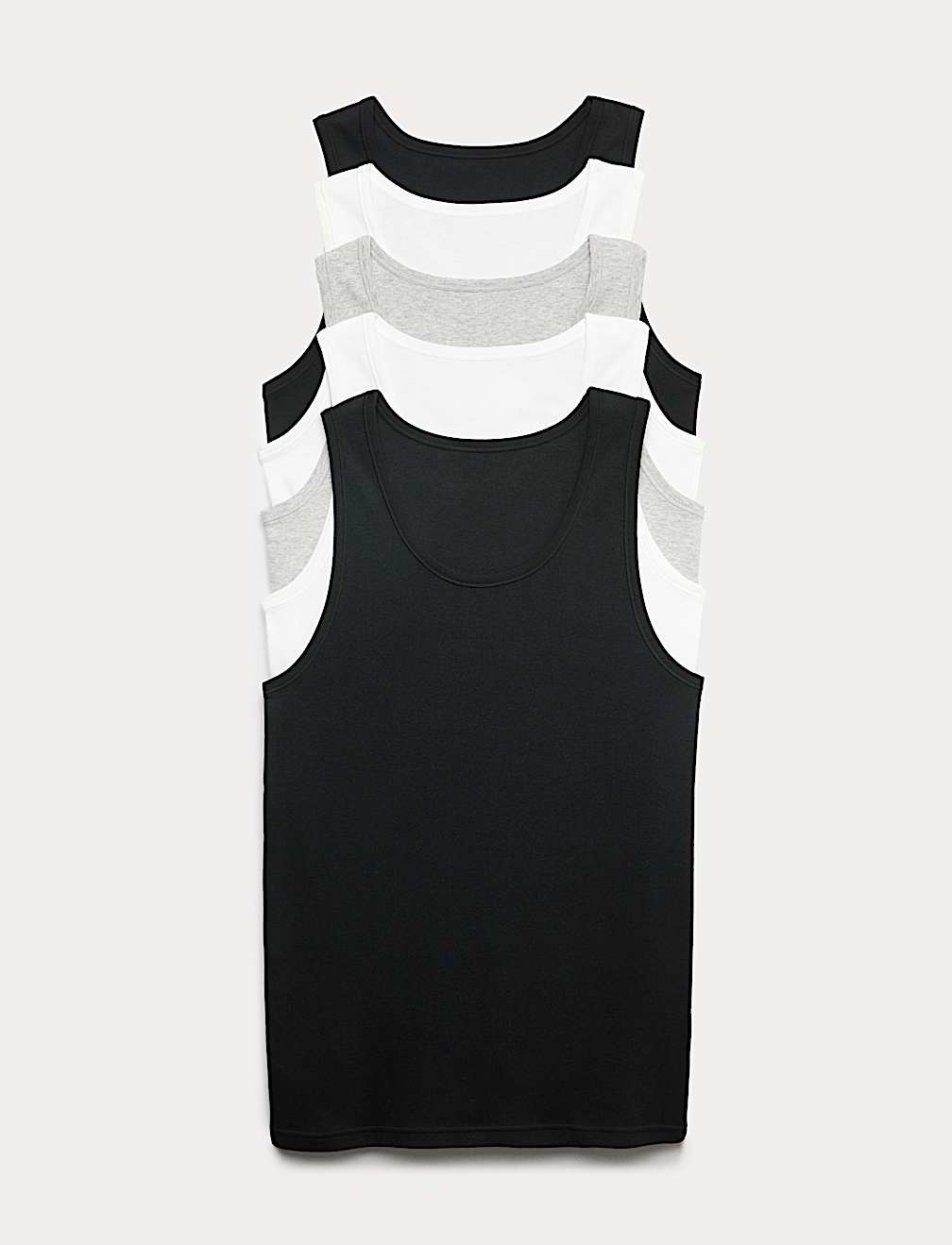 5 Pack Pure Cotton Sleeveless Vests