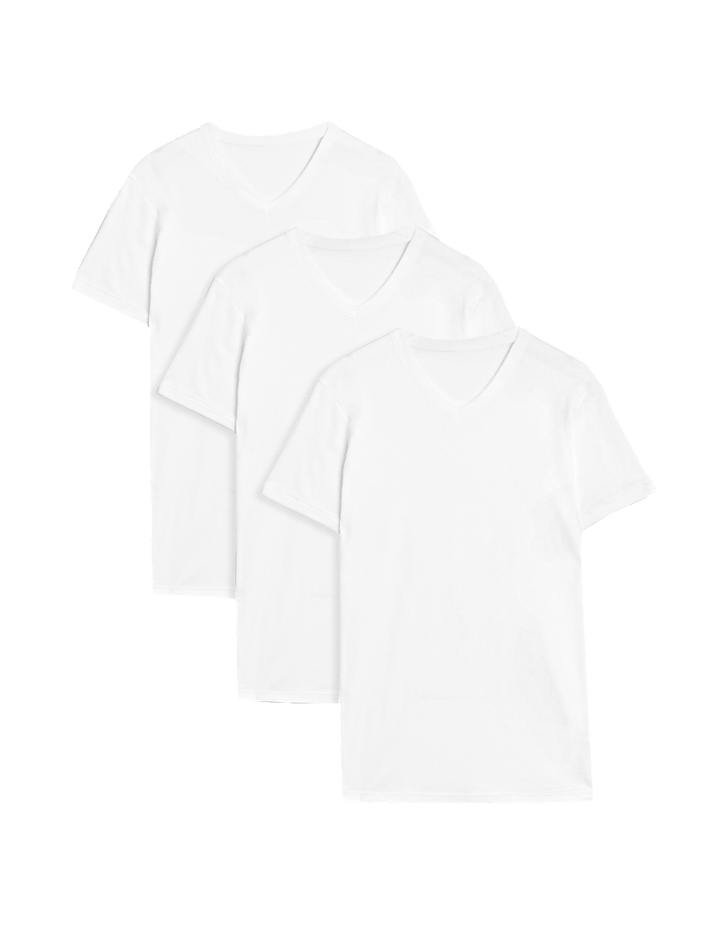 3pk Pure Cotton V-Neck T-Shirt Vests