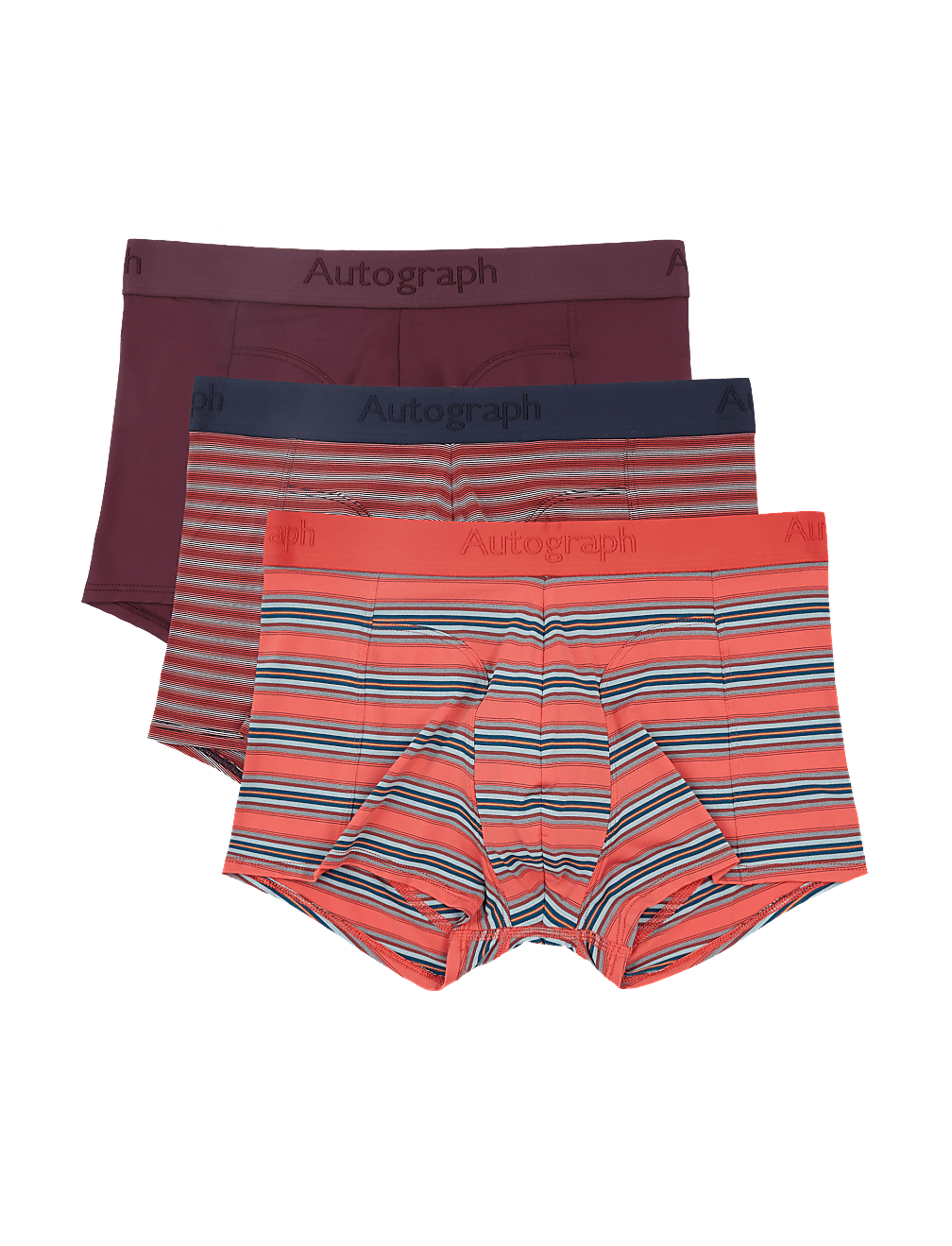 3 Pack Microskin Striped Hipsters