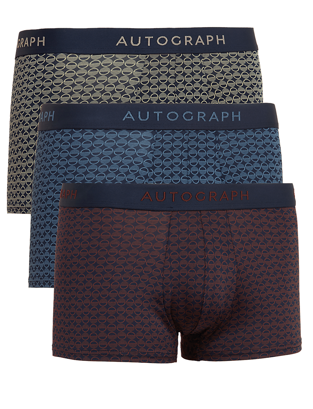 3pk Microskin Geometric Hipsters