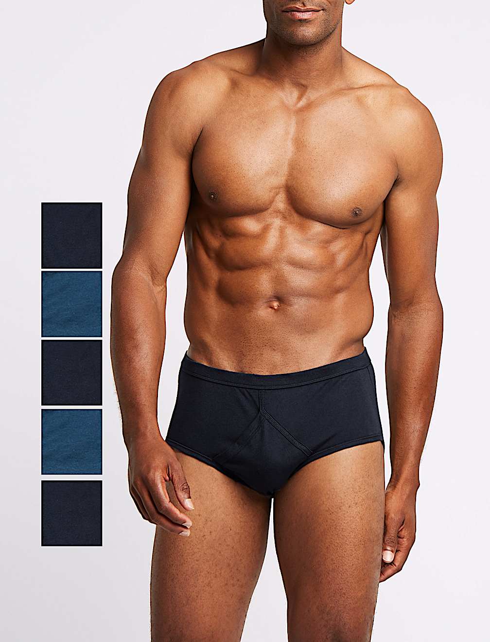 5 Pack Pure Cotton Plain Briefs