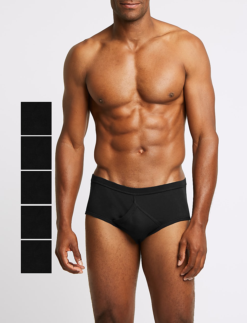 5 Pack Pure Cotton Plain Briefs
