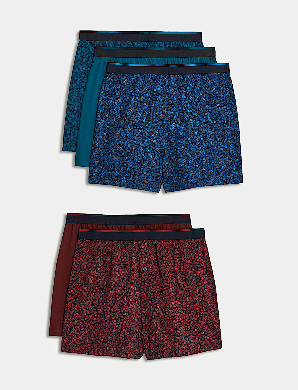 5pk Pure Cotton Cool & Fresh&trade; Jersey Boxers