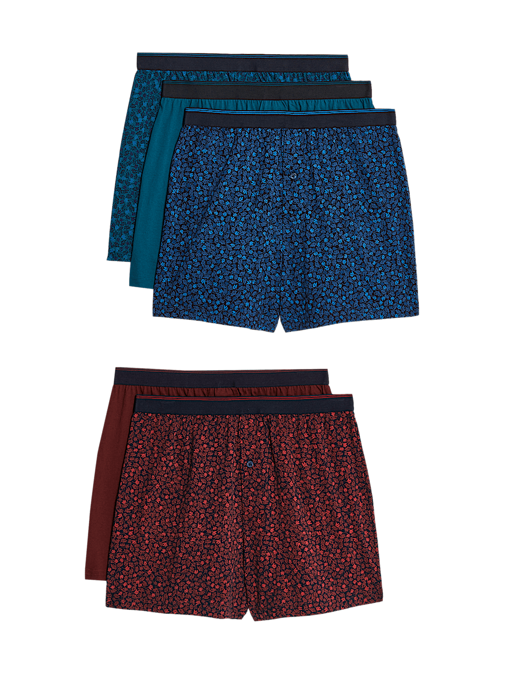 5pk Pure Cotton Cool & Fresh&trade; Jersey Boxers