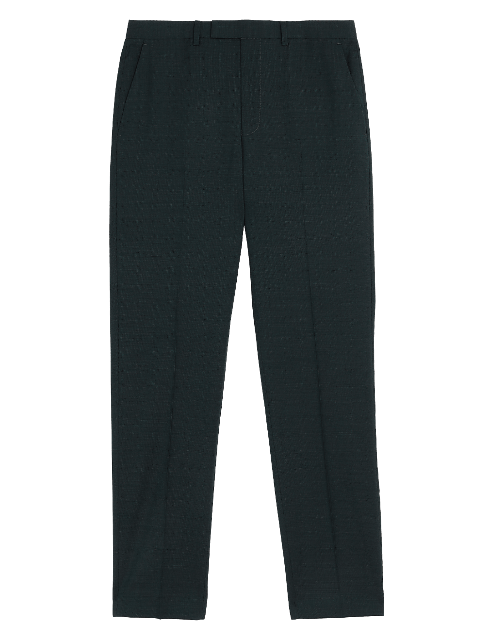 Tailored Fit Pure Wool Textured Trousers