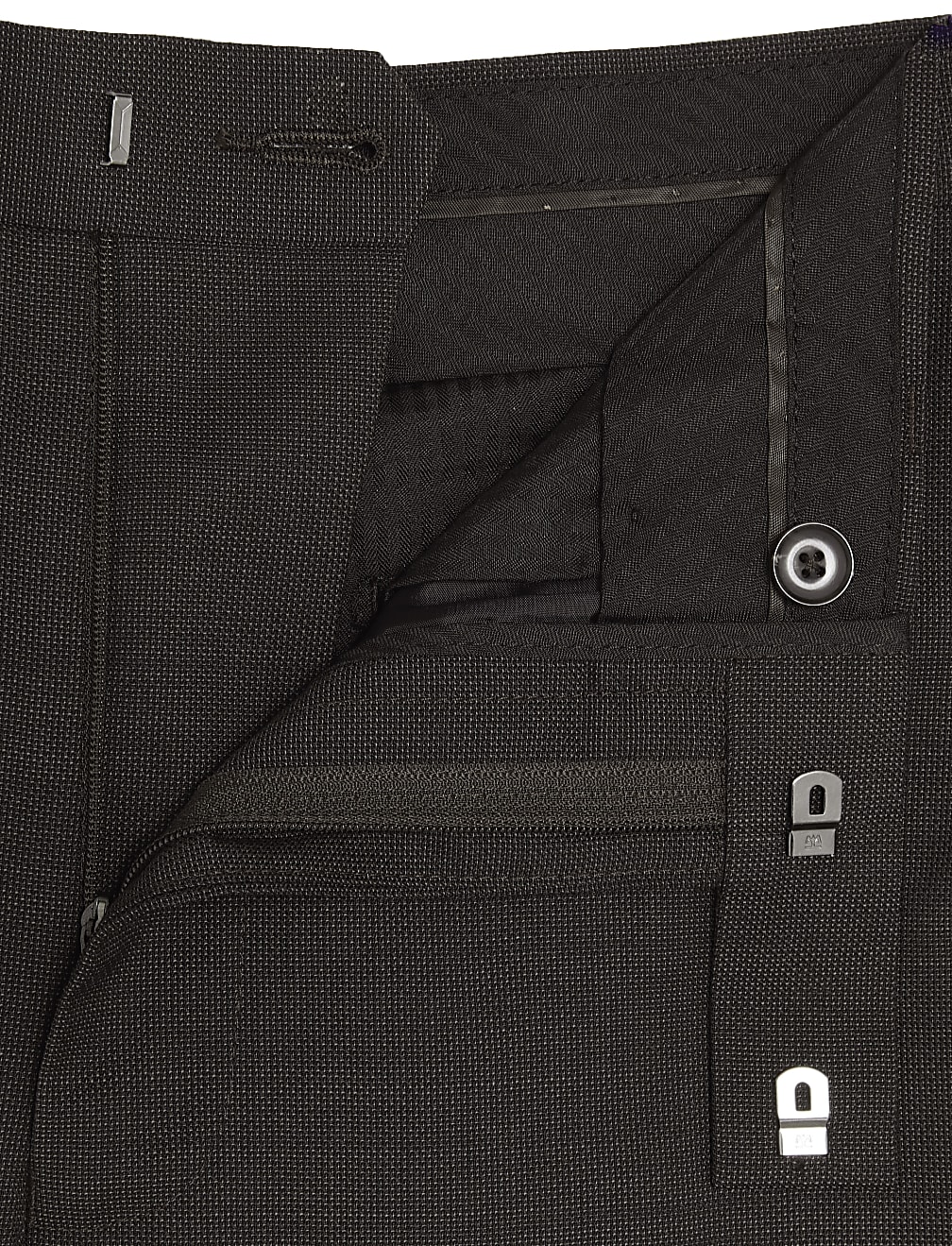 Tailored Fit Pure Wool Textured Trousers