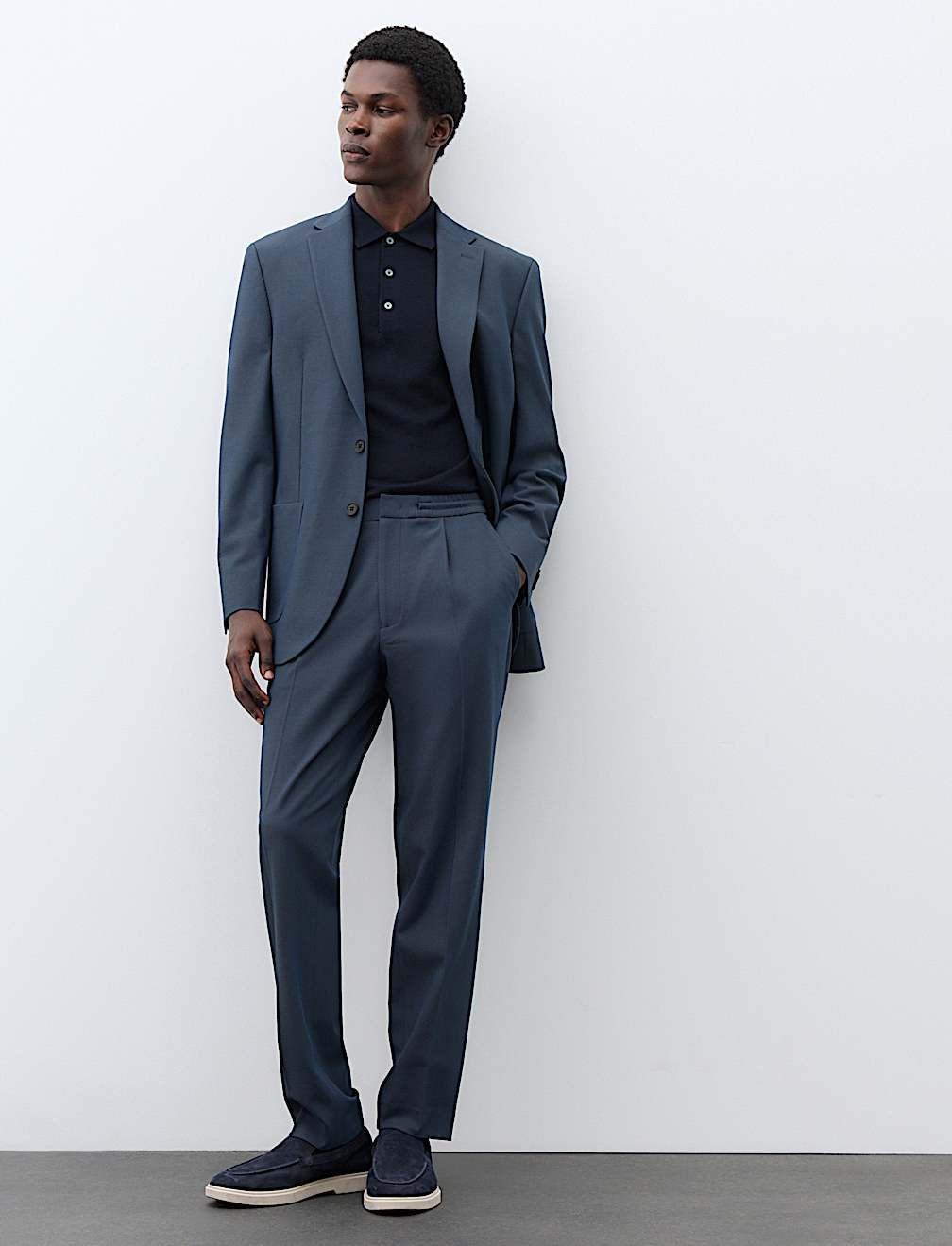 Tailored Fit Performance Twill Suit Jacket