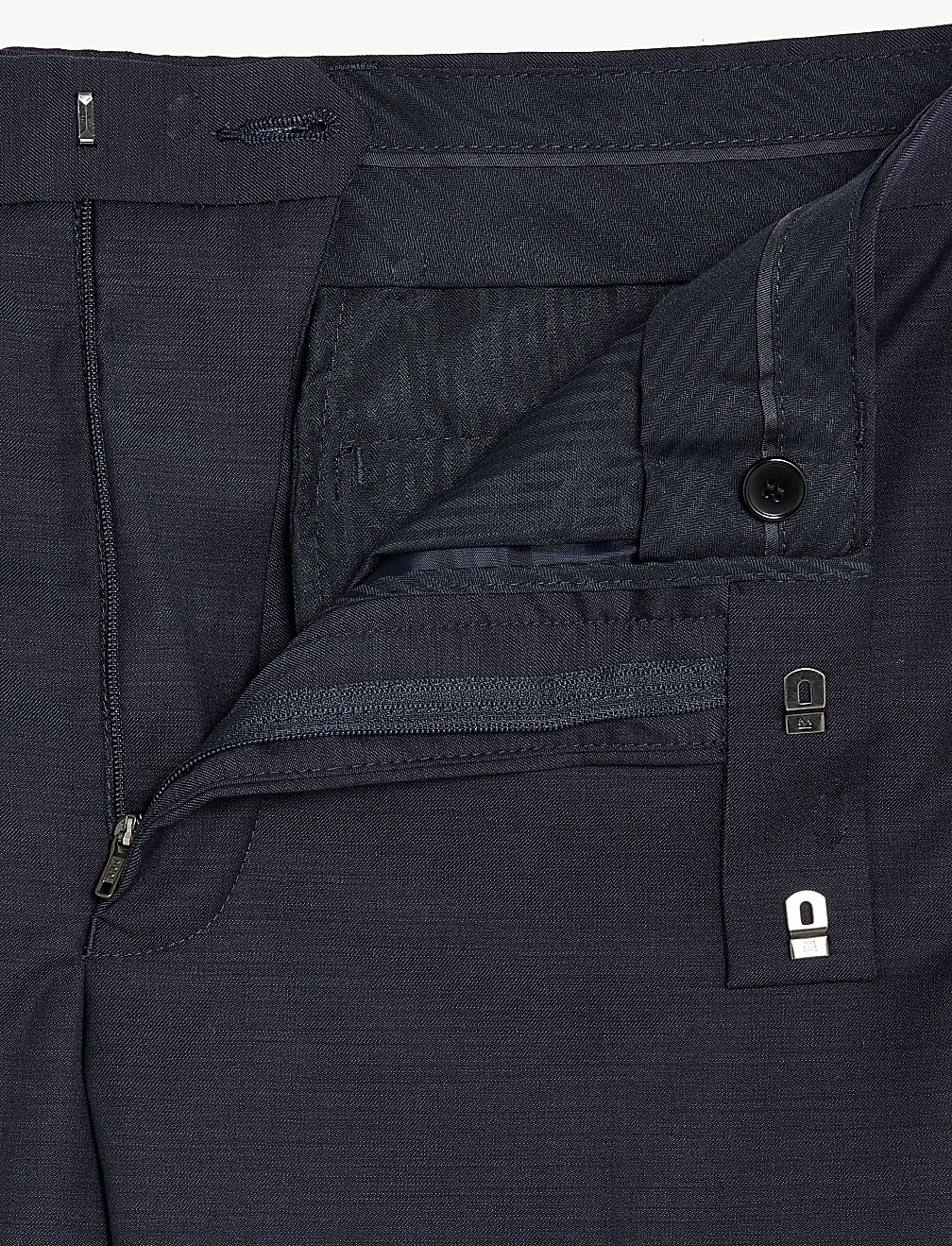 Tailored Fit Pure Wool Suit Trousers