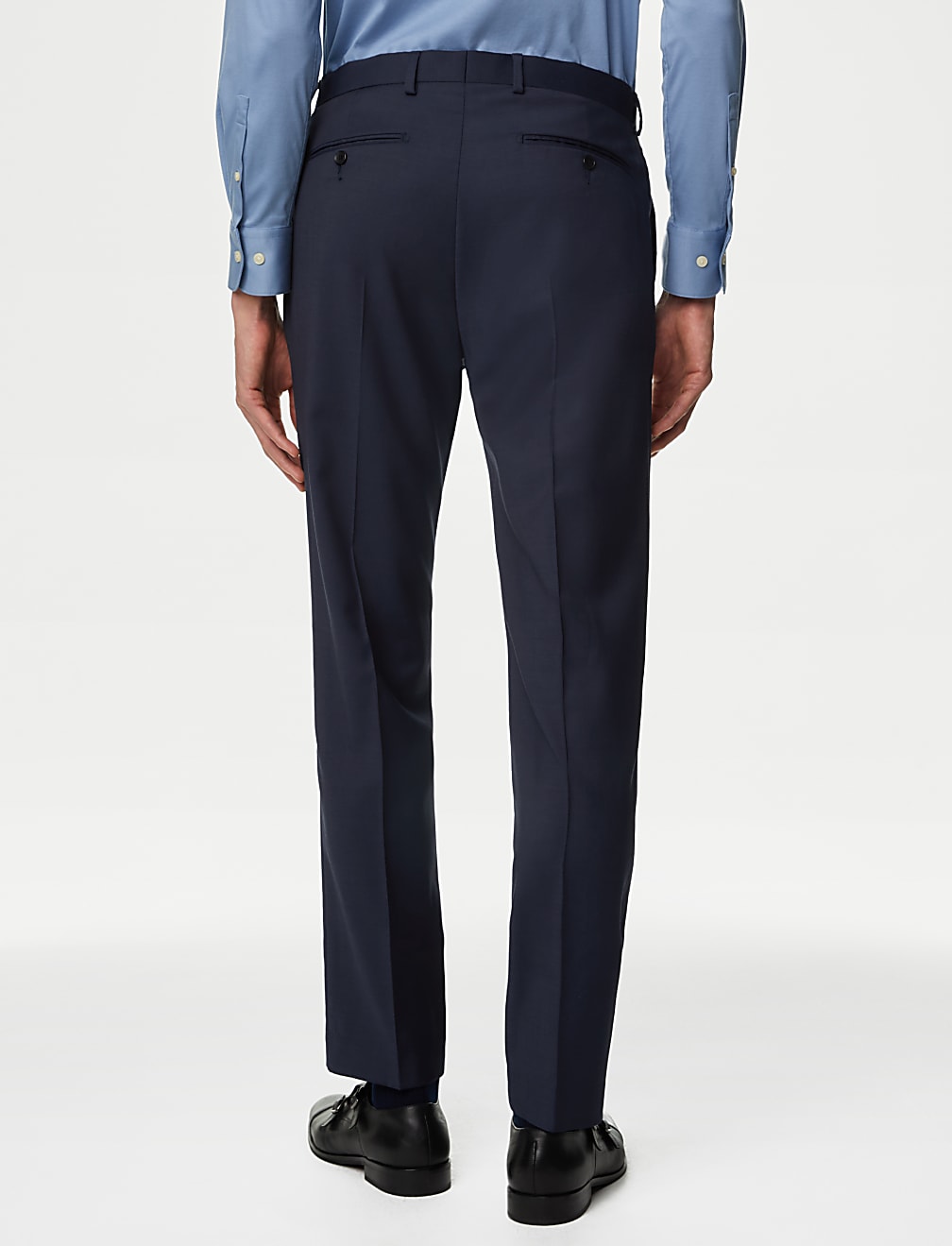 Tailored Fit Pure Wool Suit Trousers