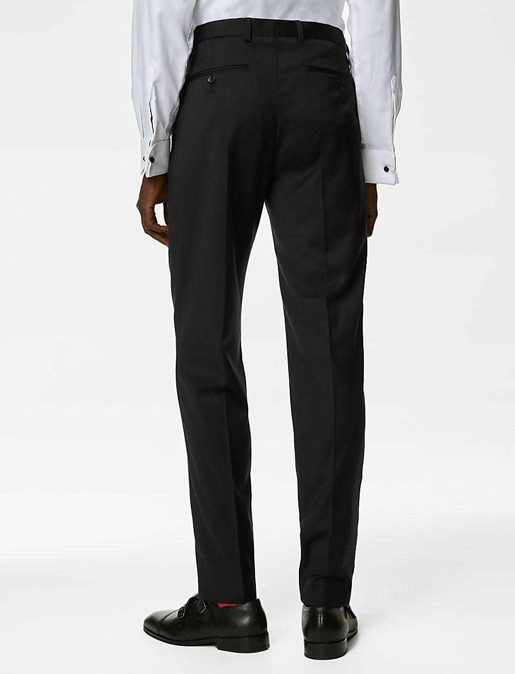 Tailored Fit Pure Wool Suit Trousers