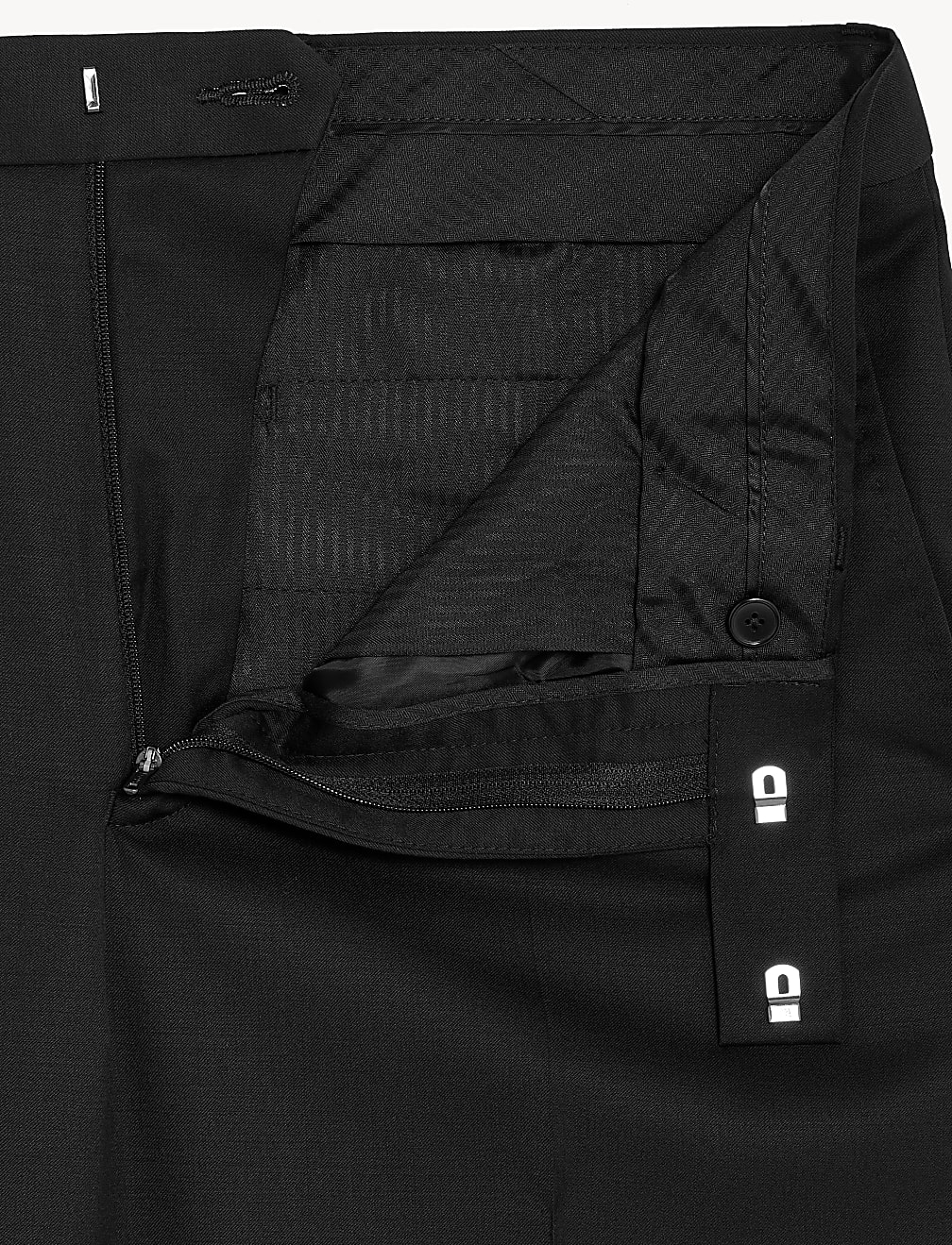 Tailored Fit Pure Wool Suit Trousers