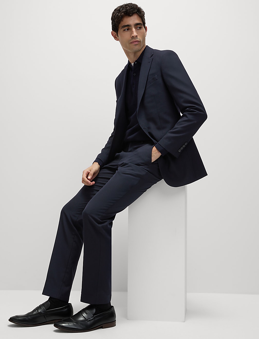 Slim Fit Machine Washable Suit Trousers