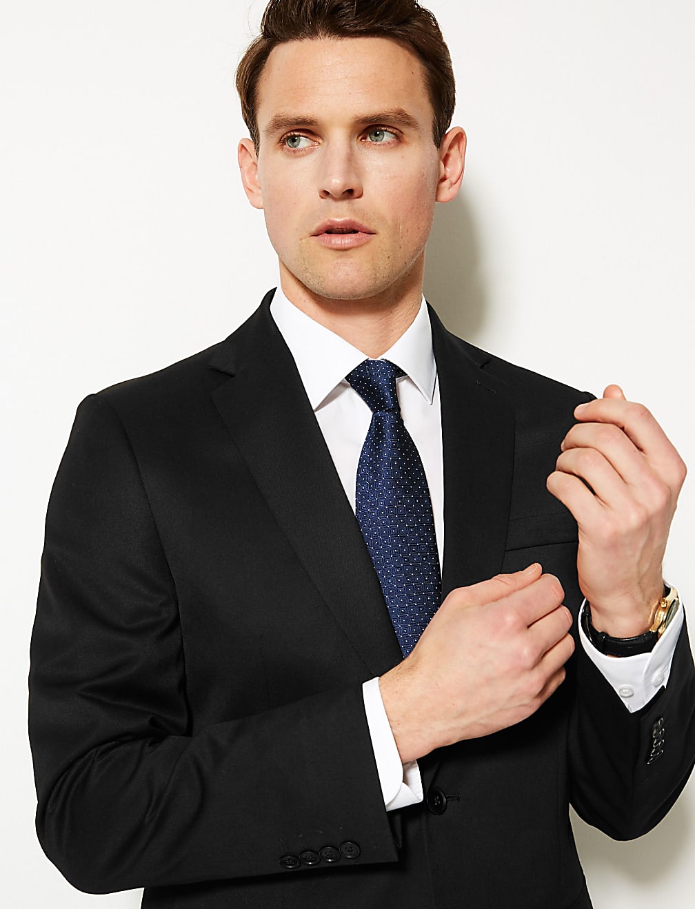 Black Regular Fit Suit Jacket