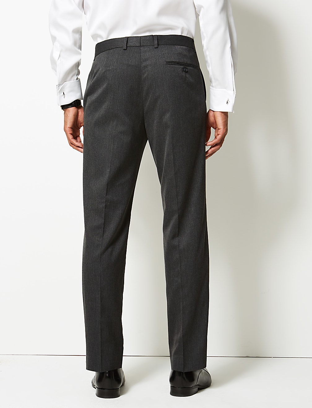 Grey Regular Fit Trousers