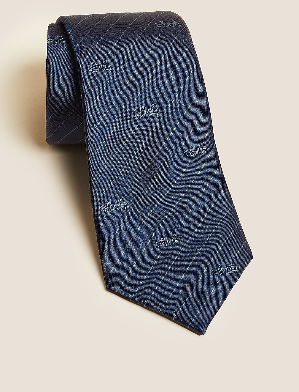 Three Lions Tonal Pure Silk Tie
