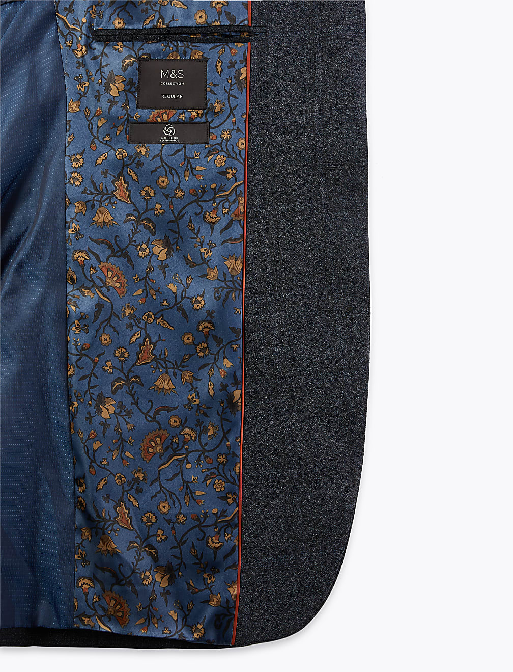 Blue Regular Fit Jacket