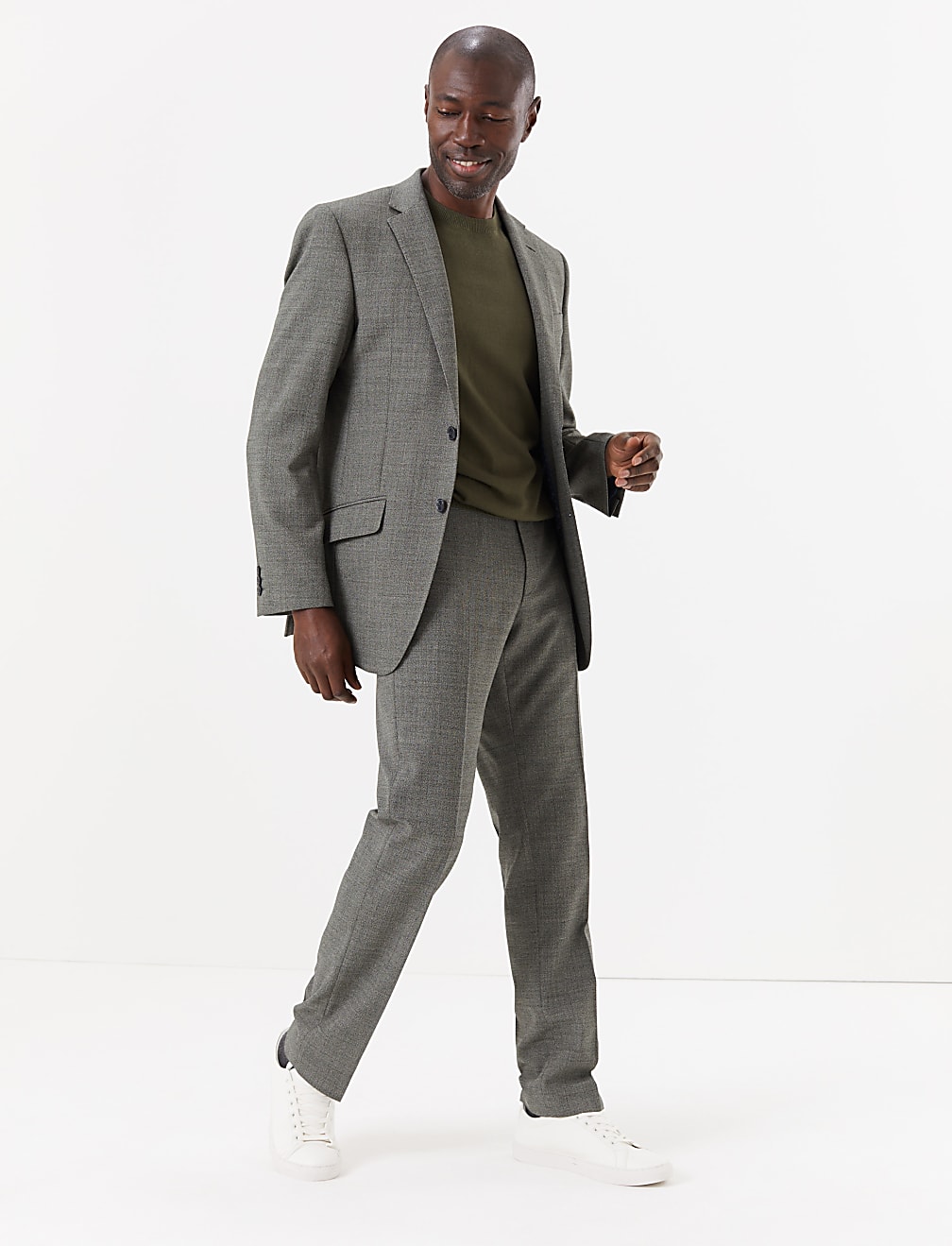 Regular Wool Blend Suit Jacket