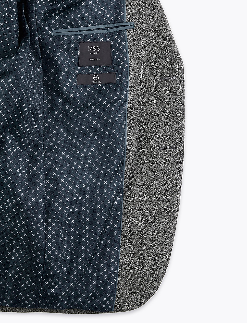 Regular Wool Blend Suit Jacket