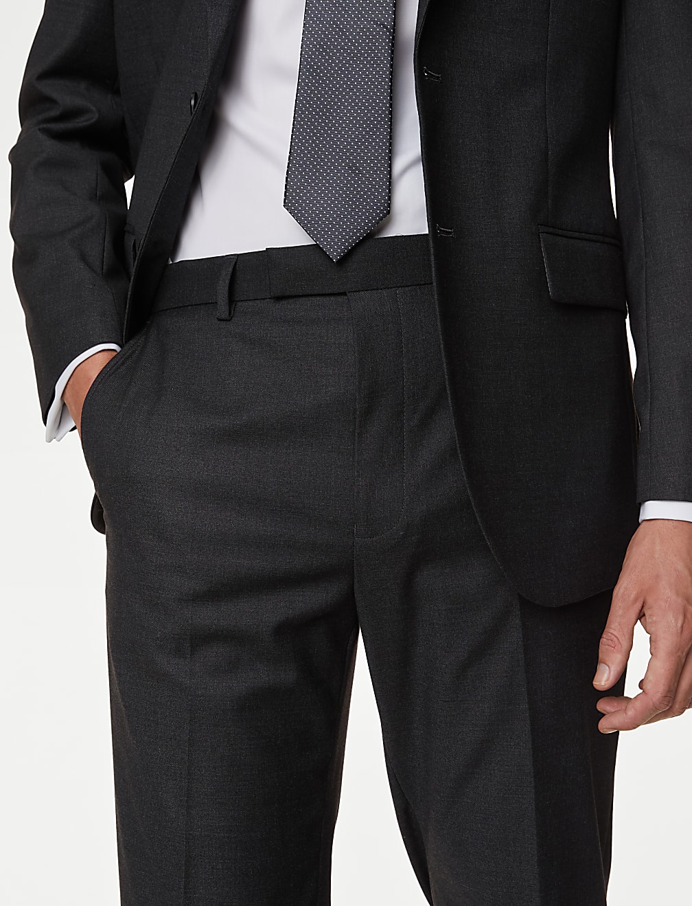 Regular Fit Stretch Suit Trousers