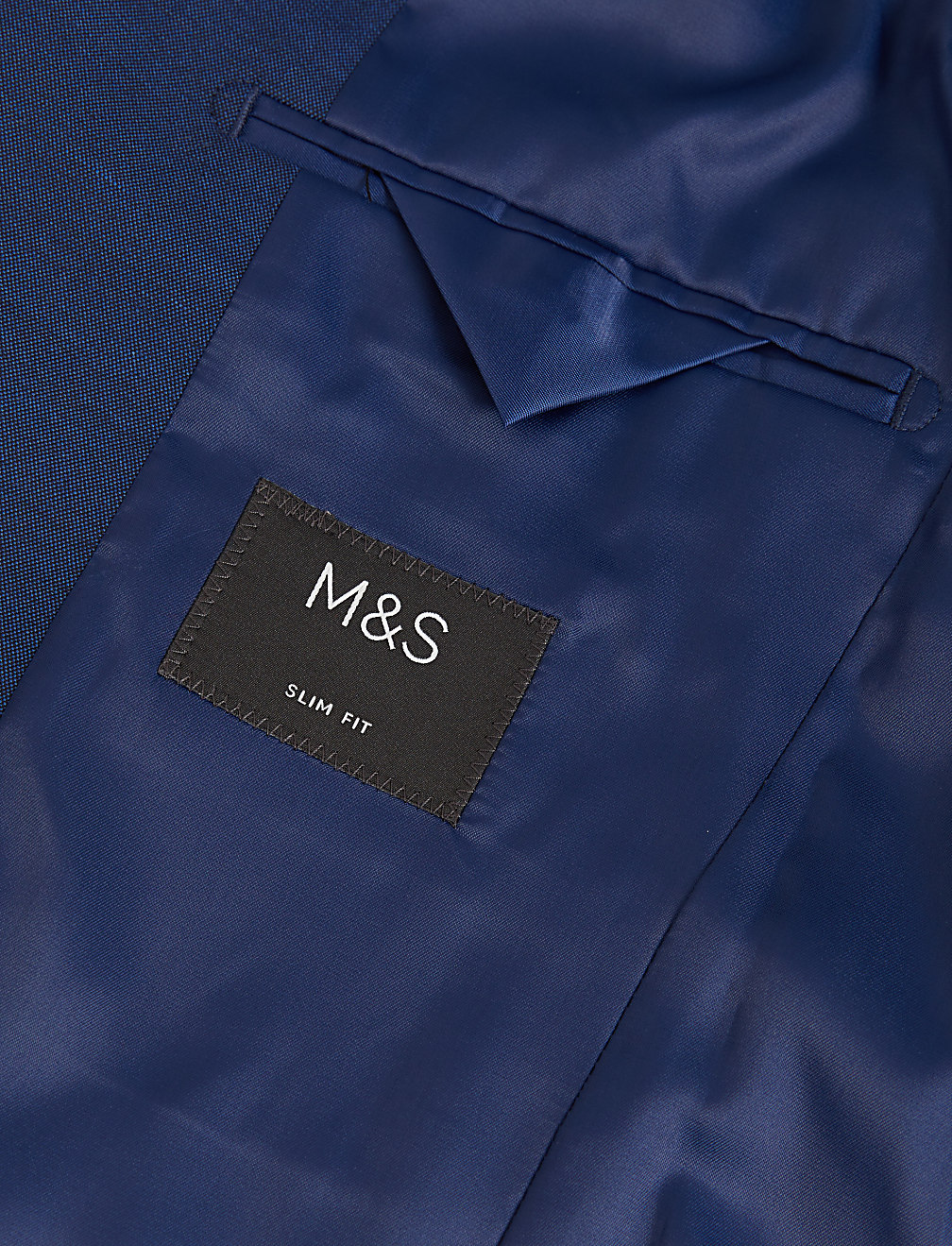 Slim Fit Sharkskin Suit Jacket with Stretch