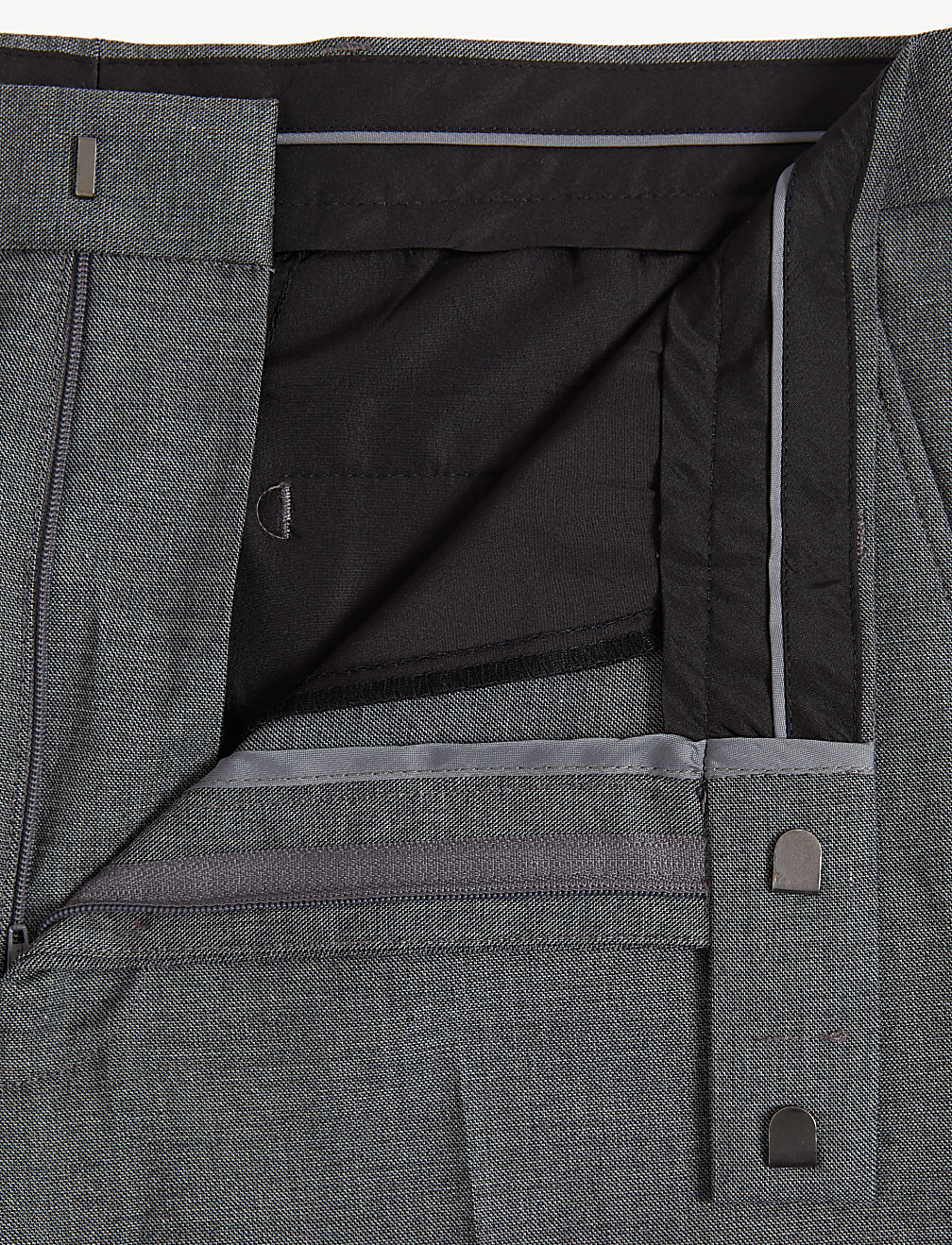 Regular Fit Sharkskin Stretch Suit Trousers