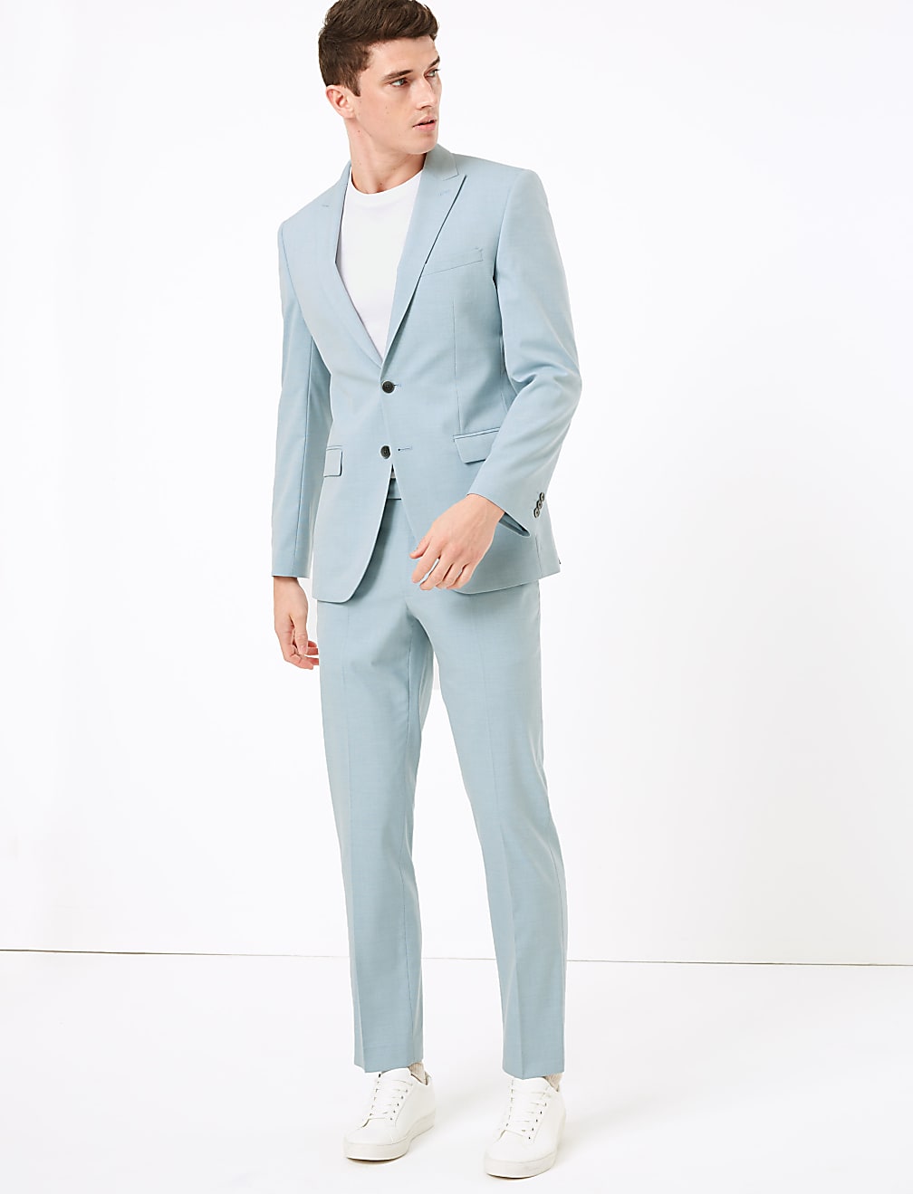 Pastel Tailored Fit Jacket with Stretch