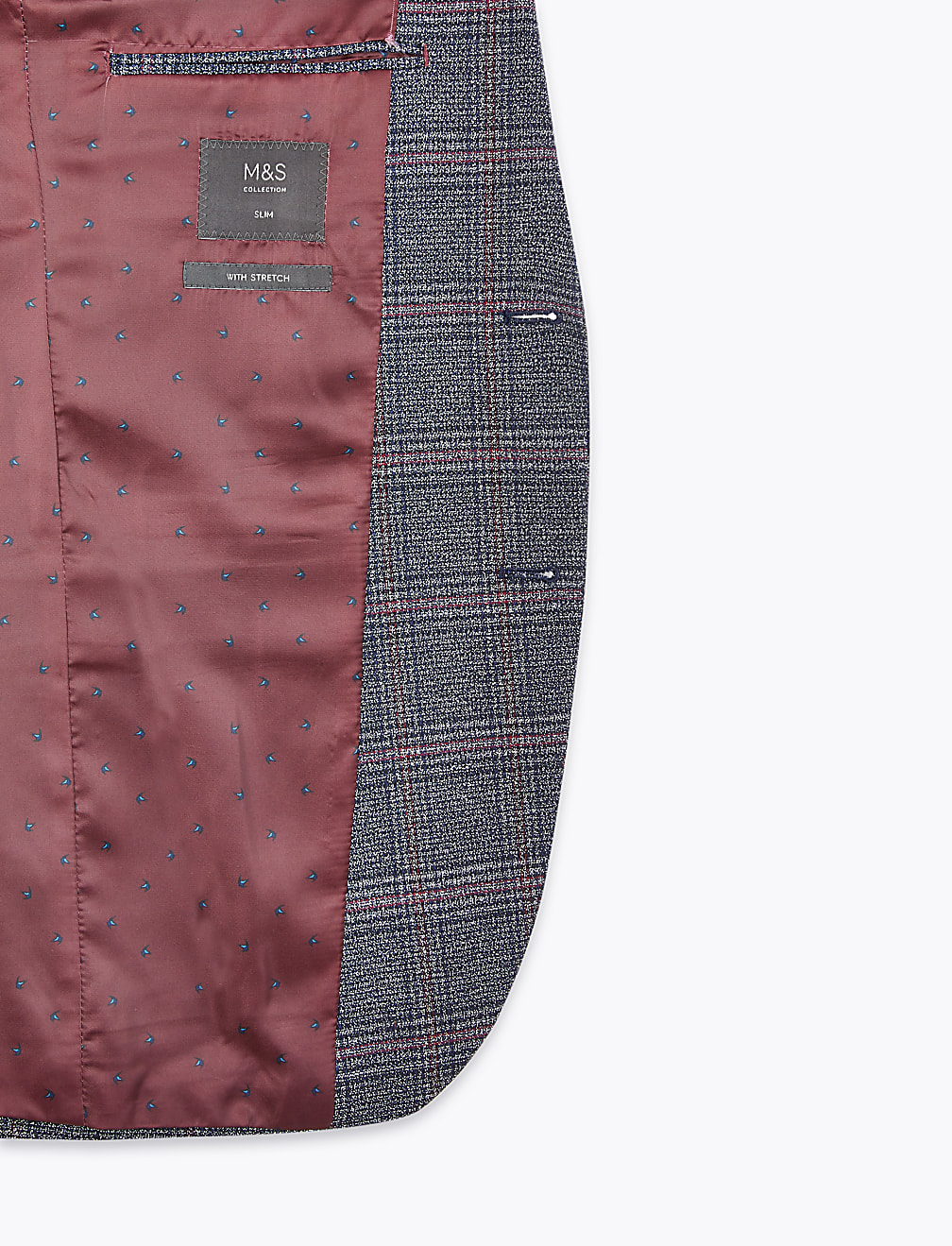 Checked Slim Fit Jacket