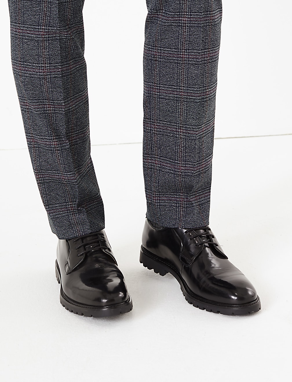 Checked Slim Fit Trousers