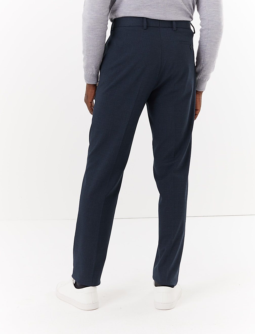 Blue Regular Fit Suit Trousers