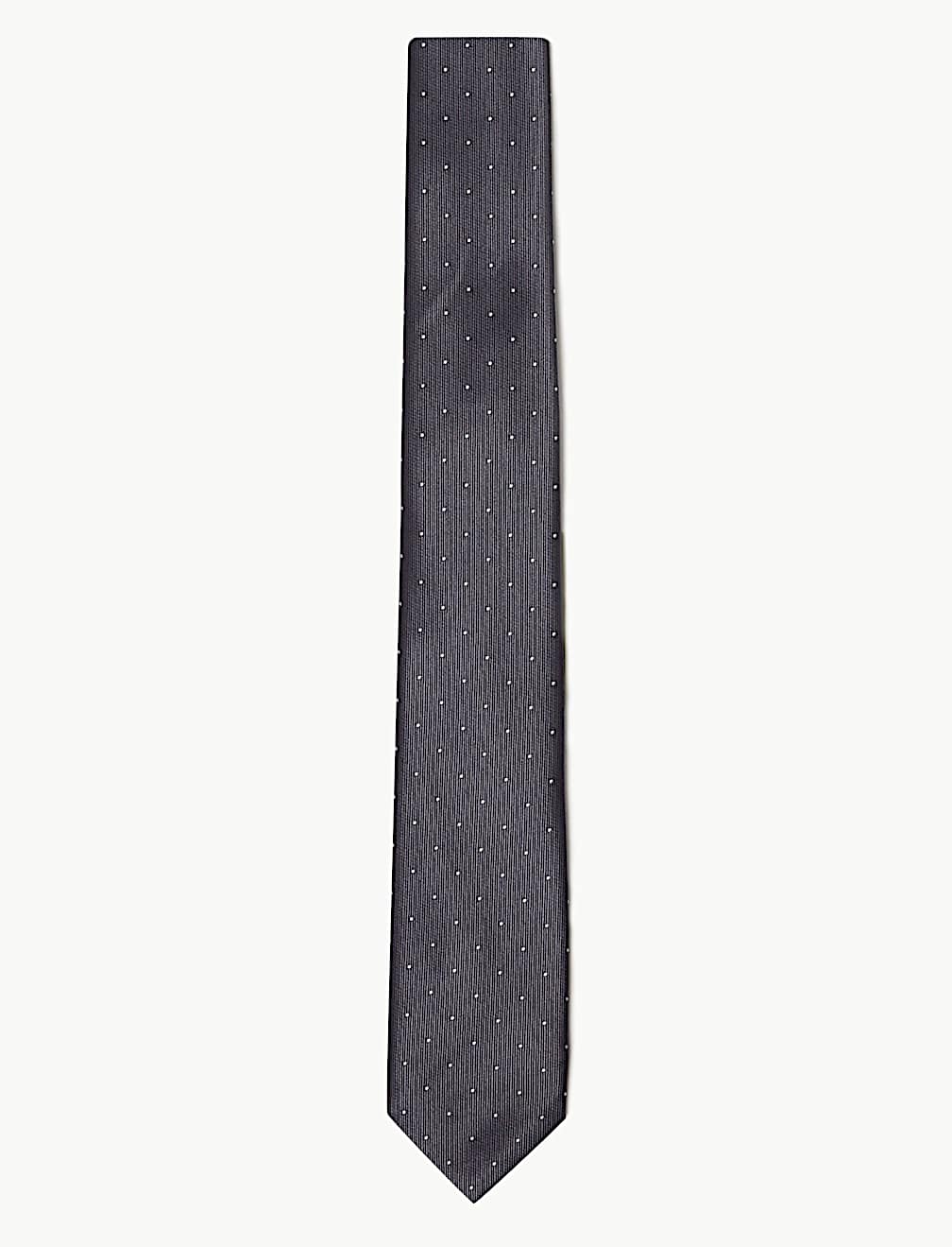 Skinny Twill Polka Dot Tie