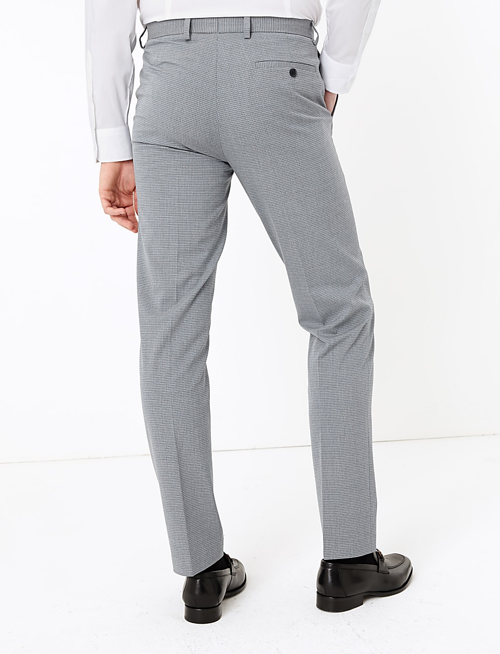 Slim Fit Mini Checked Trousers