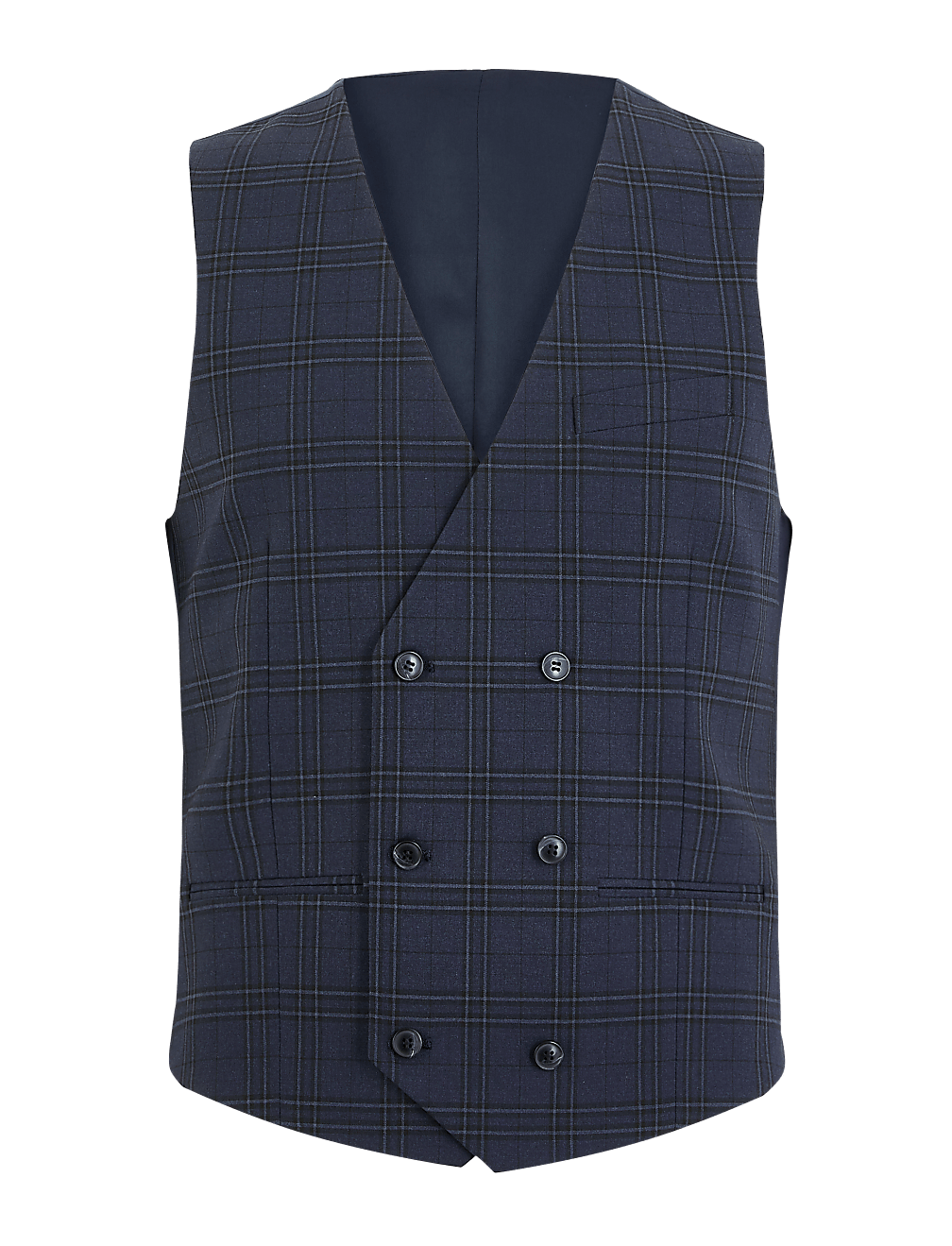 Slim Fit Checked Waistcoat