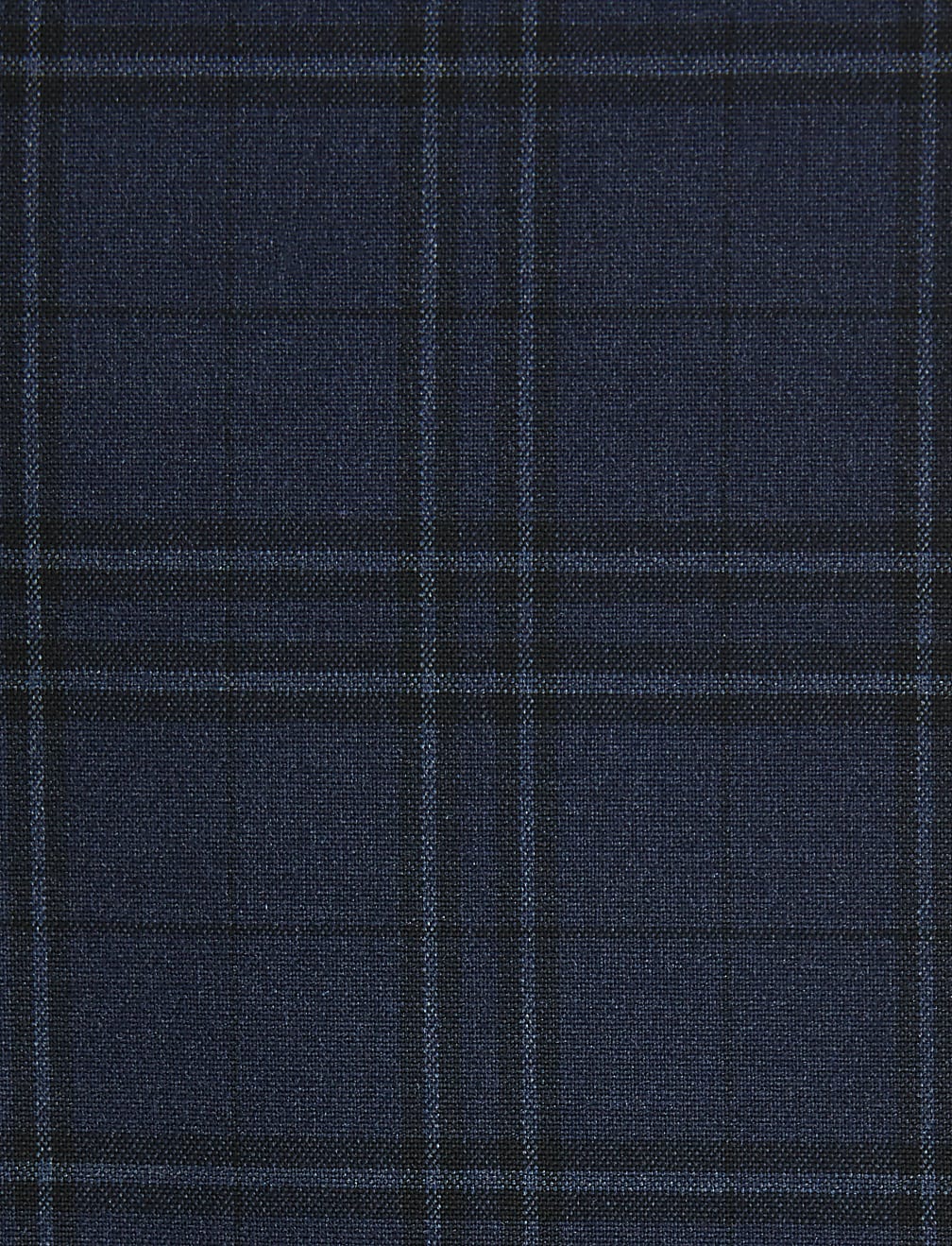 Blue Slim Fit Checked Trousers