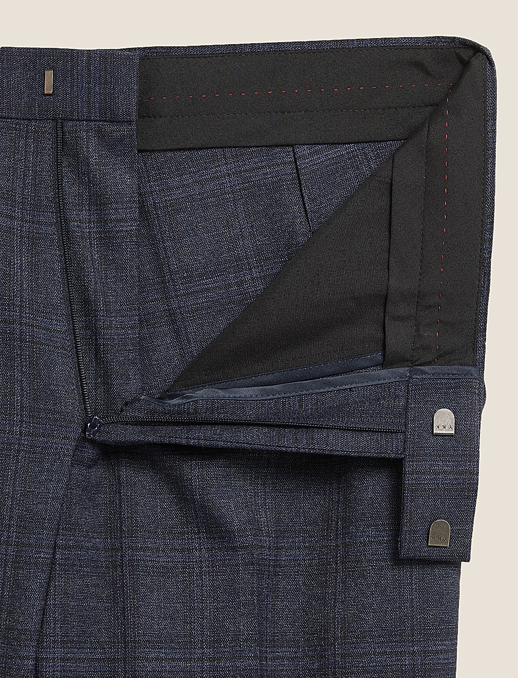 Regular Fit Stretch Check Trouser