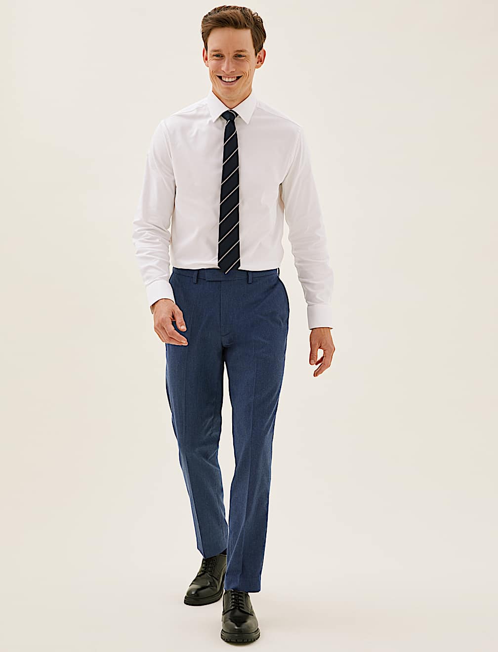 Slim Fit Textured Trousers